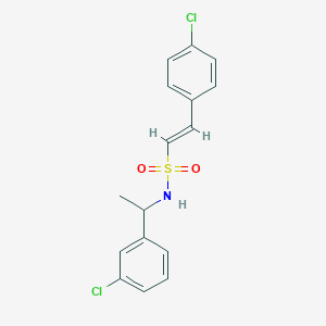 (E)-2-(4-chlorophenyl)-N-[1-(3-chlorophenyl)ethyl]ethenesulfonamide