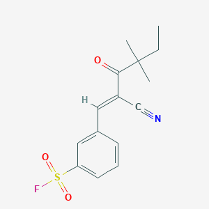 3-[(E)-2-Cyano-4,4-dimethyl-3-oxohex-1-enyl]benzenesulfonyl fluoride