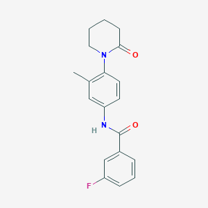 molecular formula C19H19FN2O2 B2637224 3-fluoro-N-(3-methyl-4-(2-oxopiperidin-1-yl)phenyl)benzamide CAS No. 941872-61-3