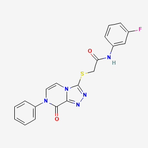 N-(3-fluorophenyl)-2-((8-oxo-7-phenyl-7,8-dihydro-[1,2,4]triazolo[4,3-a]pyrazin-3-yl)thio)acetamide