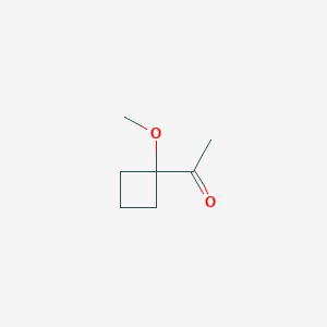 molecular formula C7H12O2 B2637258 1-(1-Methoxycyclobutyl)ethan-1-one CAS No. 1556417-73-2