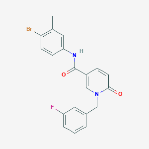molecular formula C20H16BrFN2O2 B2637268 N-(4-bromo-3-methylphenyl)-1-[(3-fluorophenyl)methyl]-6-oxopyridine-3-carboxamide CAS No. 941911-01-9