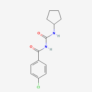 molecular formula C13H15ClN2O2 B2637269 4-chloro-N-(cyclopentylcarbamoyl)benzamide CAS No. 534559-55-2