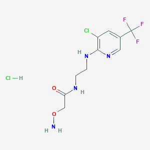 2-(Aminooxy)-N-(2-{[3-chloro-5-(trifluoromethyl)-2-pyridinyl]amino}ethyl)acetamide hydrochloride