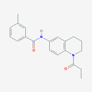 molecular formula C20H22N2O2 B2637280 3-methyl-N-(1-propionyl-1,2,3,4-tetrahydroquinolin-6-yl)benzamide CAS No. 953938-38-0