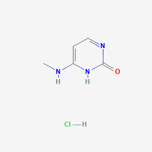 molecular formula C5H8ClN3O B2637287 4-(Methylamino)-1,2-dihydropyrimidin-2-one hydrochloride CAS No. 1195687-26-3