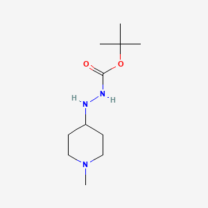 molecular formula C11H23N3O2 B2637289 N'-(1-Methylpiperidin-4-yl)(tert-butoxy)carbohydrazide CAS No. 1282030-14-1