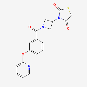 3-(1-(3-(Pyridin-2-yloxy)benzoyl)azetidin-3-yl)thiazolidine-2,4-dione