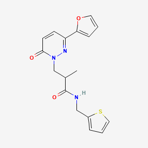 3-(3-(furan-2-yl)-6-oxopyridazin-1(6H)-yl)-2-methyl-N-(thiophen-2-ylmethyl)propanamide
