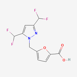 5-{[3,5-Bis(difluoromethyl)-1H-pyrazol-1-YL]methyl}-2-furoic acid