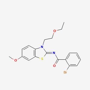 (Z)-2-bromo-N-(3-(2-ethoxyethyl)-6-methoxybenzo[d]thiazol-2(3H)-ylidene)benzamide