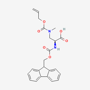 molecular formula C23H24N2O6 B2637344 Fmoc-Dap(Alloc,Me) CAS No. 2389078-45-7