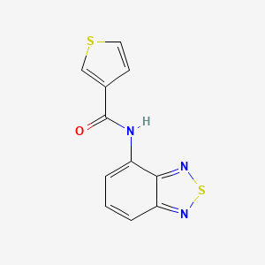 molecular formula C11H7N3OS2 B2637356 N-(2,1,3-benzothiadiazol-4-yl)thiophene-3-carboxamide CAS No. 1207017-39-7