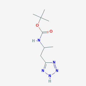 molecular formula C9H17N5O2 B2637367 tert-butyl N-[1-(1H-1,2,3,4-tetrazol-5-yl)propan-2-yl]carbamate CAS No. 2309468-98-0