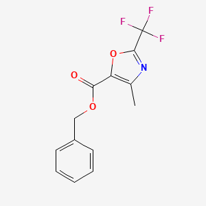 molecular formula C13H10F3NO3 B2637378 Benzyl 4-methyl-2-(trifluoromethyl)oxazole-5-carboxylate CAS No. 1346526-84-8
