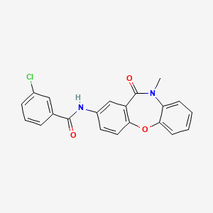 3-chloro-N-(10-methyl-11-oxo-10,11-dihydrodibenzo[b,f][1,4]oxazepin-2-yl)benzamide