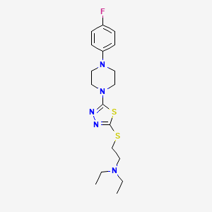 N,N-diethyl-2-((5-(4-(4-fluorophenyl)piperazin-1-yl)-1,3,4-thiadiazol-2-yl)thio)ethanamine