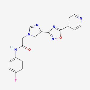 N-(4-fluorophenyl)-2-[4-(5-pyridin-4-yl-1,2,4-oxadiazol-3-yl)-1H-imidazol-1-yl]acetamide