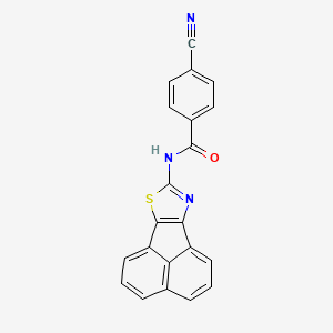 molecular formula C21H11N3OS B2637435 N-(acenaphtho[1,2-d]thiazol-8-yl)-4-cyanobenzamide CAS No. 536729-26-7