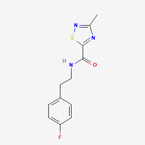 molecular formula C12H12FN3OS B2637449 N-[2-(4-FLUOROPHENYL)ETHYL]-3-METHYL-1,2,4-THIADIAZOLE-5-CARBOXAMIDE CAS No. 1448135-99-6