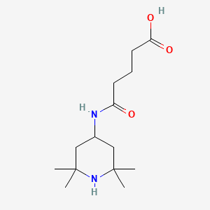 molecular formula C14H26N2O3 B2637470 5-Oxo-5-[(2,2,6,6-tetramethylpiperidin-4-yl)amino]pentanoic acid CAS No. 300574-81-6