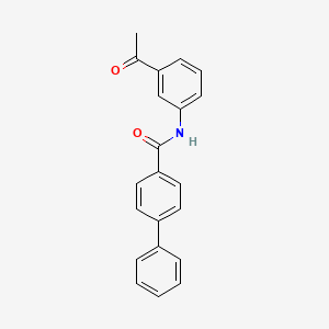 molecular formula C21H17NO2 B2637472 N-(3-Acetylphenyl)-[1,1'-biphenyl]-4-carboxamide CAS No. 316138-75-7