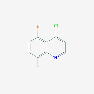 molecular formula C9H4BrClFN B2637475 5-Bromo-4-chloro-8-fluoroquinoline CAS No. 1065093-13-1