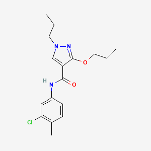 molecular formula C17H22ClN3O2 B2637481 N-(3-chloro-4-methylphenyl)-3-propoxy-1-propyl-1H-pyrazole-4-carboxamide CAS No. 1013765-91-7