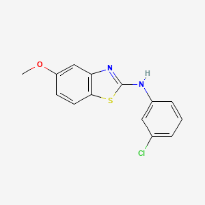 molecular formula C14H11ClN2OS B2637513 N-(3-chlorophenyl)-5-methoxy-1,3-benzothiazol-2-amine CAS No. 890958-05-1