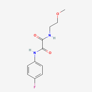molecular formula C11H13FN2O3 B2637517 N'-(4-fluorophenyl)-N-(2-methoxyethyl)ethanediamide CAS No. 352013-10-6