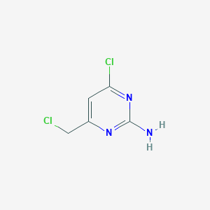 molecular formula C5H5Cl2N3 B2637537 4-Chloro-6-(chloromethyl)pyrimidin-2-amine CAS No. 92311-35-8