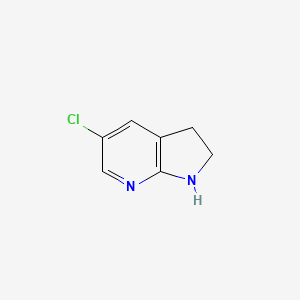 molecular formula C7H7ClN2 B2637543 5-chloro-2,3-dihydro-1H-pyrrolo[2,3-b]pyridine CAS No. 1146970-26-4