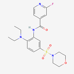 N-[2-(diethylamino)-5-morpholin-4-ylsulfonylphenyl]-2-fluoropyridine-4-carboxamide