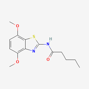 N-(4,7-dimethoxy-1,3-benzothiazol-2-yl)pentanamide