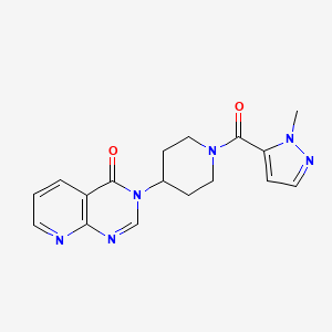 3-(1-(1-methyl-1H-pyrazole-5-carbonyl)piperidin-4-yl)pyrido[2,3-d]pyrimidin-4(3H)-one