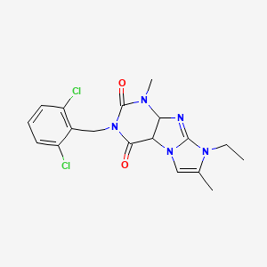 3-[(2,6-dichlorophenyl)methyl]-8-ethyl-1,7-dimethyl-1H,2H,3H,4H,8H-imidazo[1,2-g]purine-2,4-dione