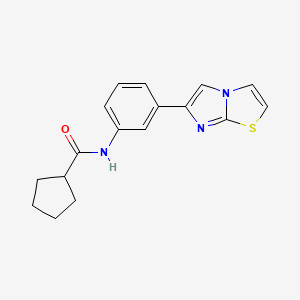 N-(3-(imidazo[2,1-b]thiazol-6-yl)phenyl)cyclopentanecarboxamide