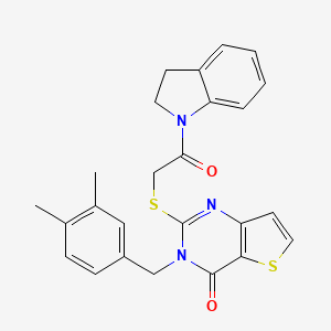 2-{[2-(2,3-dihydro-1H-indol-1-yl)-2-oxoethyl]sulfanyl}-3-(3,4-dimethylbenzyl)thieno[3,2-d]pyrimidin-4(3H)-one