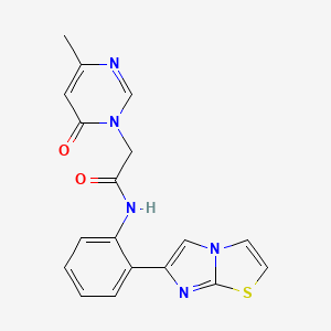 N-(2-(imidazo[2,1-b]thiazol-6-yl)phenyl)-2-(4-methyl-6-oxopyrimidin-1(6H)-yl)acetamide