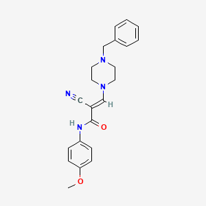 (E)-3-(4-benzylpiperazin-1-yl)-2-cyano-N-(4-methoxyphenyl)acrylamide