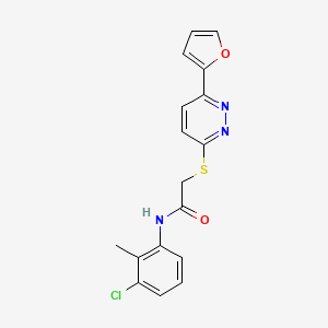molecular formula C17H14ClN3O2S B2637584 N-(3-chloro-2-methylphenyl)-2-{[6-(furan-2-yl)pyridazin-3-yl]sulfanyl}acetamide CAS No. 872701-31-0