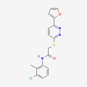 N-(3-chloro-2-methylphenyl)-2-[6-(furan-2-yl)pyridazin-3-yl]sulfanylacetamide