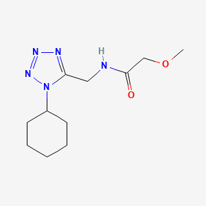 molecular formula C11H19N5O2 B2637590 N-((1-cyclohexyl-1H-tetrazol-5-yl)methyl)-2-methoxyacetamide CAS No. 921143-88-6