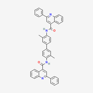 molecular formula C46H34N4O2 B2637594 N-[3,3'-DIMETHYL-4'-(2-PHENYLQUINOLINE-4-AMIDO)-[1,1'-BIPHENYL]-4-YL]-2-PHENYLQUINOLINE-4-CARBOXAMIDE CAS No. 392251-25-1