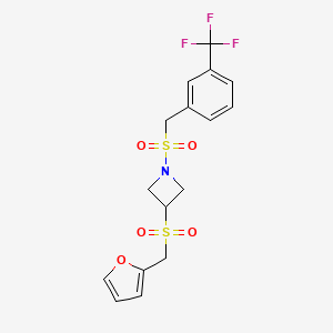 3-((Furan-2-ylmethyl)sulfonyl)-1-((3-(trifluoromethyl)benzyl)sulfonyl)azetidine