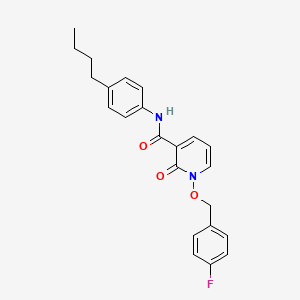 molecular formula C23H23FN2O3 B2637631 N-(4-butylphenyl)-1-[(4-fluorophenyl)methoxy]-2-oxo-1,2-dihydropyridine-3-carboxamide CAS No. 868678-06-2
