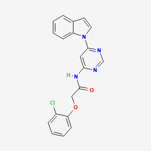 N-(6-(1H-indol-1-yl)pyrimidin-4-yl)-2-(2-chlorophenoxy)acetamide