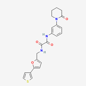 N'-[3-(2-oxopiperidin-1-yl)phenyl]-N-{[5-(thiophen-3-yl)furan-2-yl]methyl}ethanediamide
