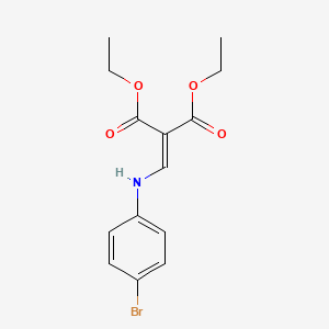 molecular formula C14H16BrNO4 B2637636 Diethyl 2-((4-bromophenylamino)methylene)malonate CAS No. 101937-44-4; 101937-67-1