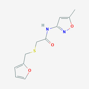 2-((furan-2-ylmethyl)thio)-N-(5-methylisoxazol-3-yl)acetamide